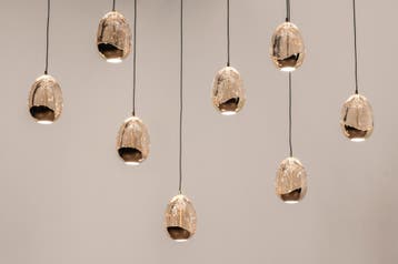 Rietveld Hanglampen - Goud - Glas, Metaal, Huis en Inrichting, Verzenden, Nieuw