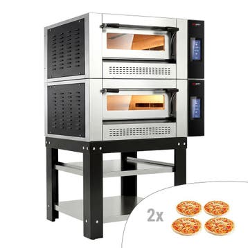 GGM Gastro | Gas pizzaoven (chamotte bakvloer) - 2 kamers -, Verzenden