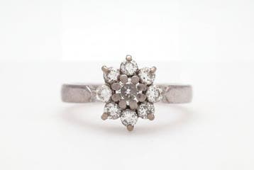 Ring - 18 karaat Witgoud - Diamant, Nieuw