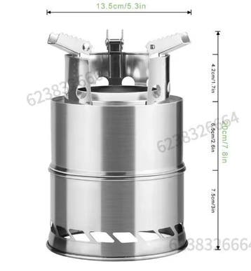 Lichtgewicht RVS Houtkachel | Outdoor Camping en BBQ Fornuis, Verzenden, Nieuw