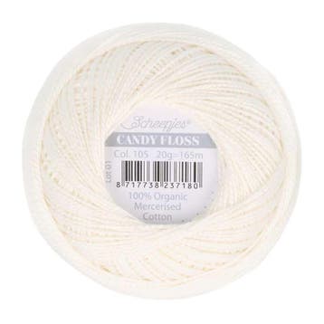 Scheepjes Candy Floss - 105 Bridal White, Verzenden, Nieuw