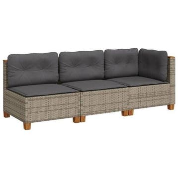 Buitenbank 3-zits grijs | Laatste Stuk!, Ophalen of Verzenden, Zo goed als nieuw, Wicker