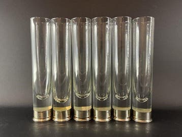 Drinkset (6) - .800 zilver - Cilindrisch fluitmodel