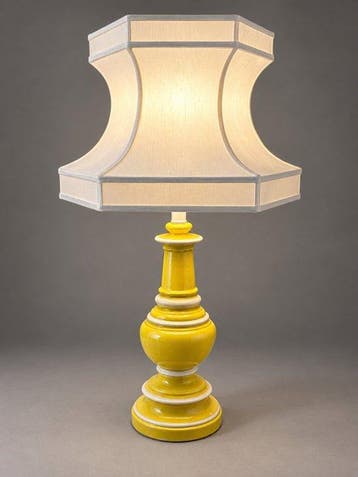 Fine Art Lamps - Tafellamp - Porselein - Gele lamp uit de