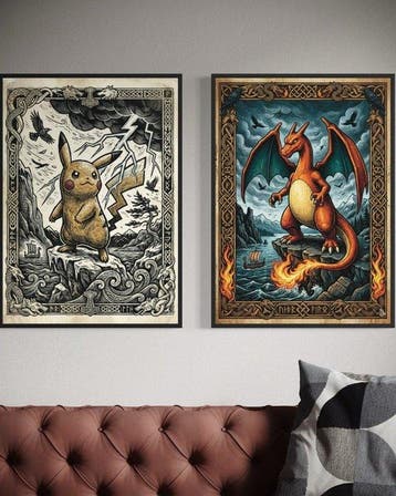ANDSAL - Pikachu & Charizard Nordic Viking Pokémon Special, Nieuw