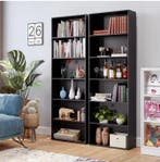 Boekenkast 6 Lagen – Houten Opbergrek en Displaykast 180 cm, Verzenden, Nieuw