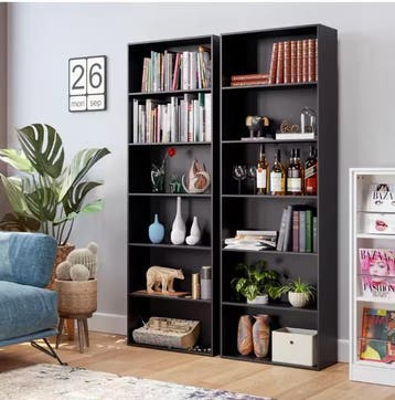 Boekenkast 6 Lagen – Houten Opbergrek en Displaykast 180 cm, Verzenden, Nieuw