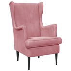 vidaXL Fauteuil Roze Fluweel, Huis en Inrichting, Fauteuils, Verzenden, Nieuw