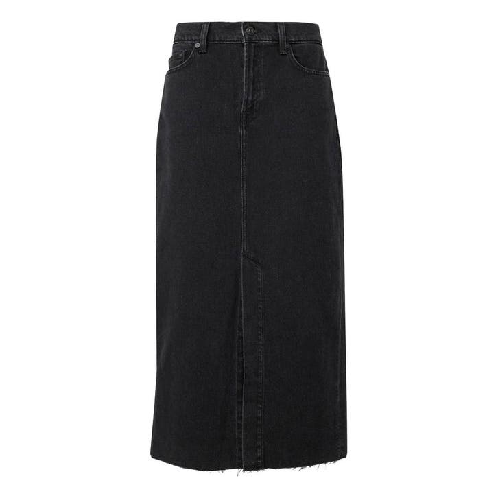 7 for all Mankind • zwarte maxi rok Kellie • 26, Kleding | Dames, Rokken, Zwart, Nieuw, Verzenden