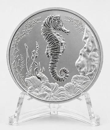 Samoa. 2 Tala 2025 – Seahorse – 1 oz Silver Coin – .999 Fine