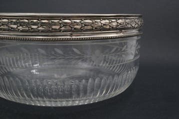 Fruitschaal - .800 zilver - Kristal