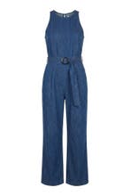 Mango Jumpsuit in maat XS Blauw, Mango, Verzenden, Zo goed als nieuw, Blauw