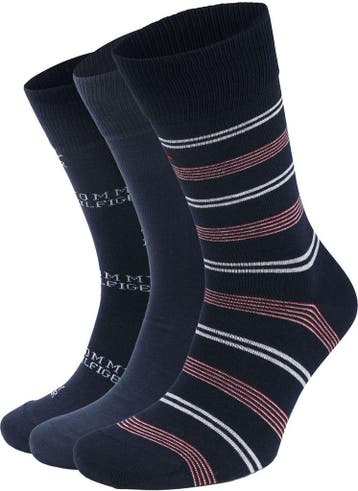 Tommy Hilfiger Giftbox 3-Pack Navy maat 39-42 Heren, Kleding | Heren, Sokken en Kousen, Verzenden, Nieuw, Blauw, Tommy Hilfiger