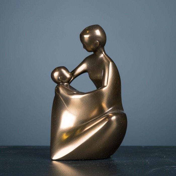 Figuur - Vader en kind beeld - Amabile - Parastone, Antiek en Kunst, Kunst | Designobjecten