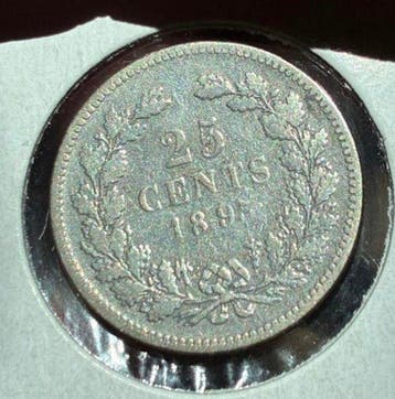 Nederland. Wilhelmina. 25 Cents 1895 (Zonder minimumprijs)