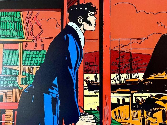 Hugo Pratt (1967) - ...Hong-Kong, Port des Parfums, accès, Antiek en Kunst, Kunst | Tekeningen en Foto's