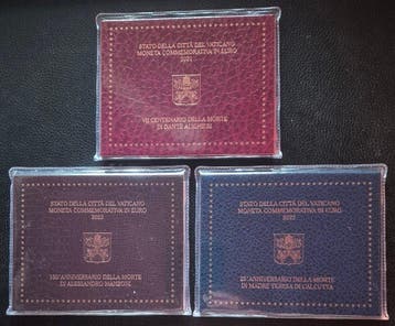 Vaticaan. 2 Euro 2021/2023 (3 monedas) (Zonder minimumprijs)