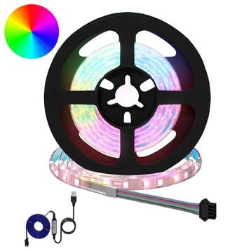 vidaXL LED-strip 2 pcs Zwart en transparant 1200 mm Koper en, Verzenden, Nieuw
