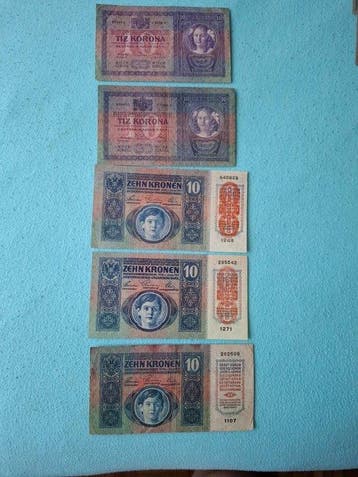 Oostenrijk. - 8 banknotes - various dates (Zonder, Postzegels en Munten
