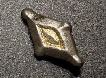 Oud-Romeins Zilver Mooie ruitvormige broche met een
