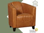Leren fauteuil Press Special - Vintage Cognac (cognac) -, Nieuw, Ophalen of Verzenden, Eigentijds, Klassiek, Retro, Romantisch, Vintage
