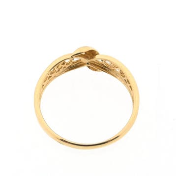 Vintage gouden ring, Gebruikt, Ophalen of Verzenden, 17 tot 18, Dame