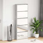 vidaXL Schoenenkast met spiegel 5-laags 63x17x169,5 cm grijs, Verzenden, Nieuw