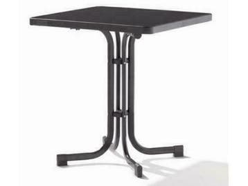 Sieger tuin-tafel 70 x 70 cm D.grijs leisteen decor., Nieuw, Overige materialen