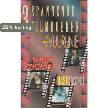3 Spannende filmboeken; In de vuurlinie, De voortvluchtige,, Verzenden, Gelezen