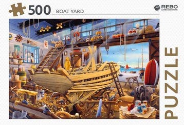 Boek: Rebo legpuzzel 500 stukjes - Boat Yard - (als nieuw), Verzenden, Zo goed als nieuw