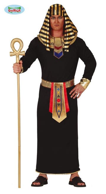 Egyptische Farao Kostuum Man Zwart, Kleding | Heren, Ophalen of Verzenden, Nieuw