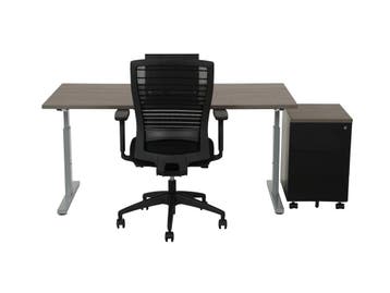 Bureau TUBE grijs-donkergrijs eiken 120x80, Ophalen of Verzenden, Nieuw in verpakking