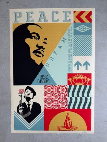 Shepard Fairey (OBEY) (1970) - Rise Above - Peace - Martin