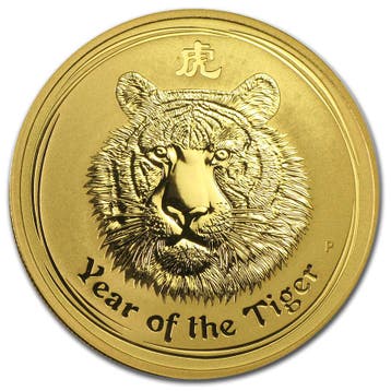 Gouden Lunar munt Year of the Tiger 2010 1 troy ounce, Verzenden
