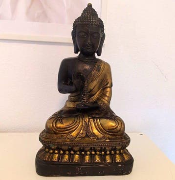 Grote Boeddha-figuur van brons – 44 cm – ca. 6,7 kg –