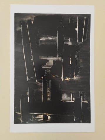 Pierre Soulages (1919-2022) - Peinture Huile sur Toile