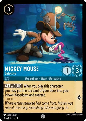 [154/204] - MICKEY MOUSE - Detective ENG NON-FOIL [M/NM], Verzamelen, Ophalen of Verzenden, Nieuw