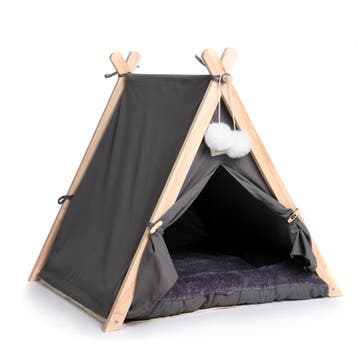 Tipi Tent voor katten of kleine honden Grijs, Ophalen of Verzenden, Nieuw, Overige