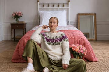 Breipatroon Ruusutarha Damestrui met rozen in Hehku mohair, Ophalen of Verzenden, Nieuw