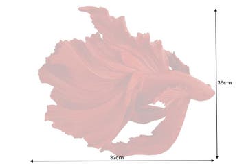 Design decoratief figuur vechtende vis CROWNTAIL 35cm rood, Ophalen of Verzenden, Nieuw