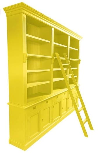 Boekenkast geel – geel met trap Reeuwijk 300 x 240cm, Ophalen of Verzenden, Nieuw
