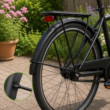 Kalloy FB1002C Spatbordstang bumper zwart (Fietsonderdelen), Ophalen of Verzenden, Nieuw, Band