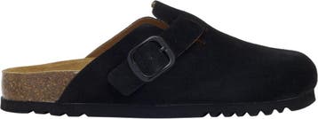 SCHOLL FAE NEW Suede SA Womens Black FALSO Clogs - Black -, Ophalen of Verzenden, Zo goed als nieuw