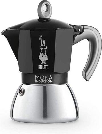 Bialetti Moka Induction Zwart Percolator 6 kops, Nieuw