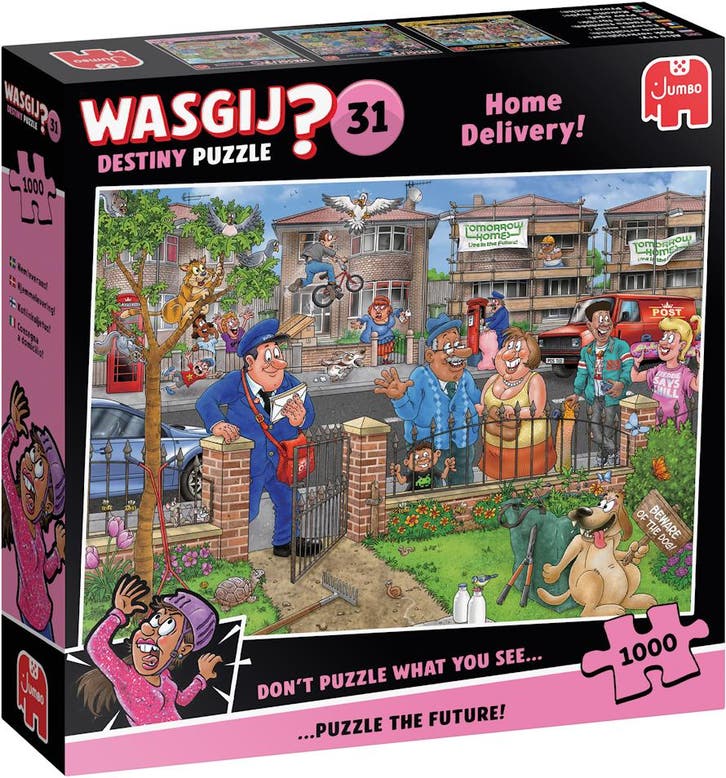 Wasgij Destiny 31 - Levering aan Huis! Puzzel (1000 stukjes), Hobby en Vrije tijd, Denksport en Puzzels, Nieuw, Verzenden