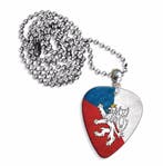 Tjechische vlag plectrum ketting, sleutelhanger, oorbellen, Ophalen of Verzenden, Nieuw