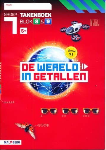 De Wereld  in Getallen versie 5.1 Takenboek blok 8 en 9 groe, Verzenden, Nieuw