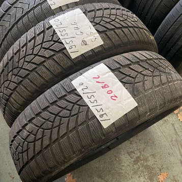 2 x Goodyear UltraGrip 195-55-20 Winterbanden 5,5mm, Auto-onderdelen, Banden en Velgen, Gebruikt, Band(en), Personenwagen, 195 mm