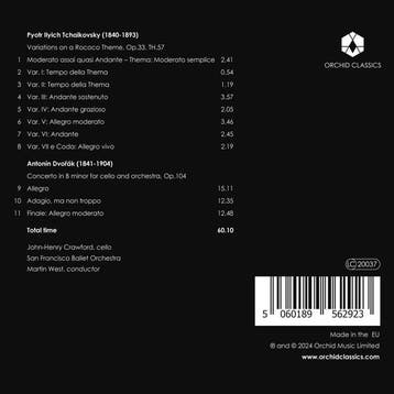 cd - john -henry crawford - CRAWFORD DVORAK/TCHAIKOVSKY (..., Verzenden, Zo goed als nieuw