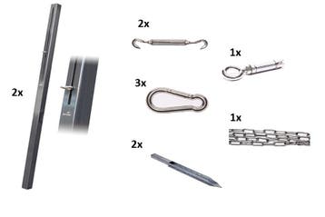 Platinum bevestigingsmaterialen schaduwdoek combinatiepakket, Verzenden, Nieuw